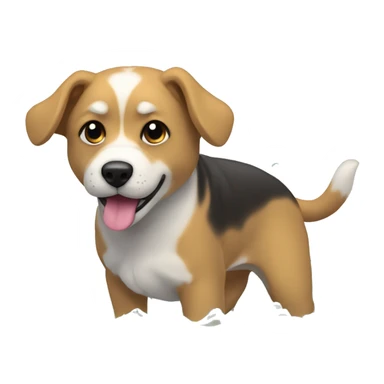 Chien qui tombe dans l'eau  sticker