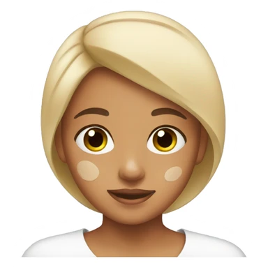 young girl with skin care on sticker