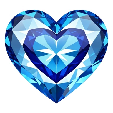Un diamante azzurro in un cuore rosso sticker