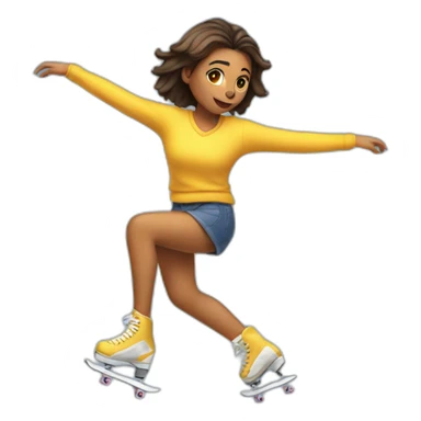 Chica patinando sticker