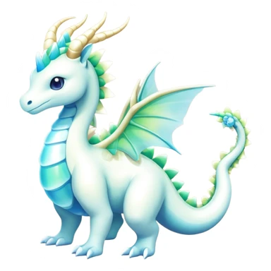 Exotic Rare Shiny Epic Ethereal Meganium-Amaura-Aurorus-Dragonair-hybrid, full body sticker