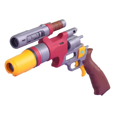 Star-Lord's quad blaster from different angles sticker