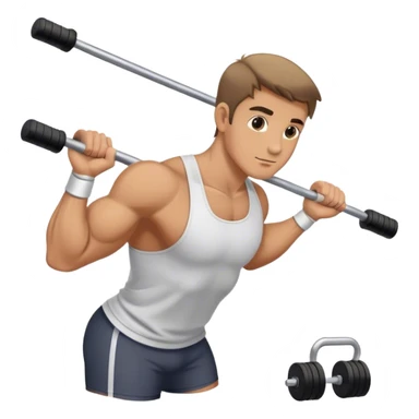 man weighted wrist curl sticker