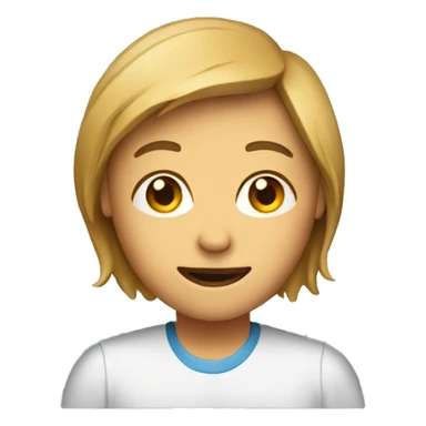 A person behind a laptop sticker