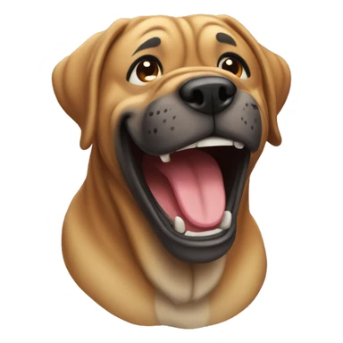 Presa mastiff laughing sticker