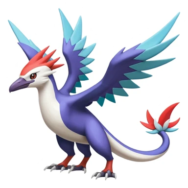 Silvally-Latios-Latias-Nargacuga-Noivern-fusion-Fakémon-Pokémon-creature (full body) sticker