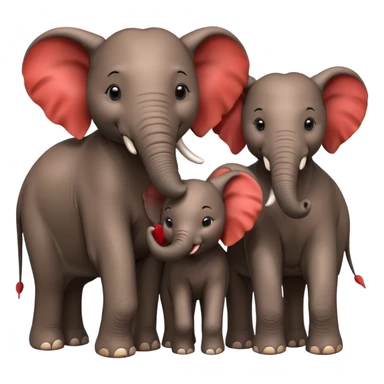 elephants family with heart(elephants are 3) sticker