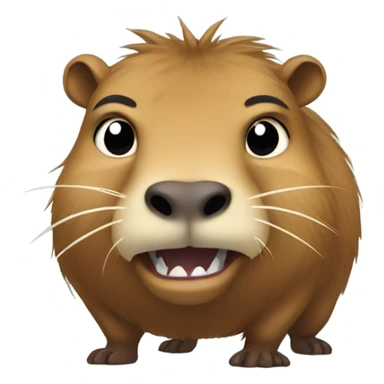 angry capybara sticker