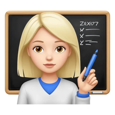 girl taking notes in board sticker