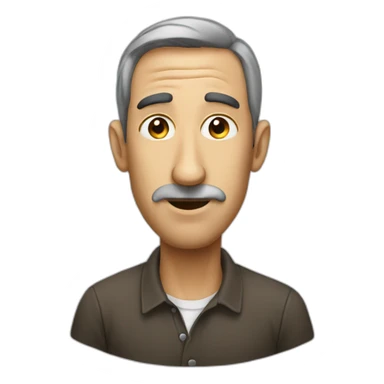 Man with very long nose sticker