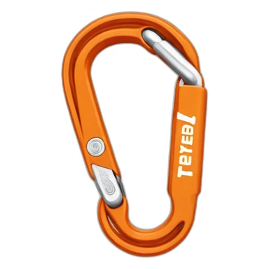 Realistic climbing carabiner that look like Petzl brand sticker