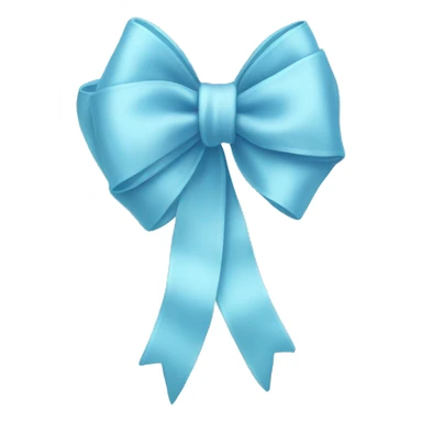 Baby blue bow sticker