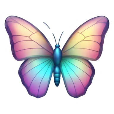 Iridescent glass crystal butterfly sticker