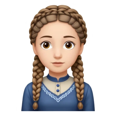 young modest jewish girl braids no headband sticker