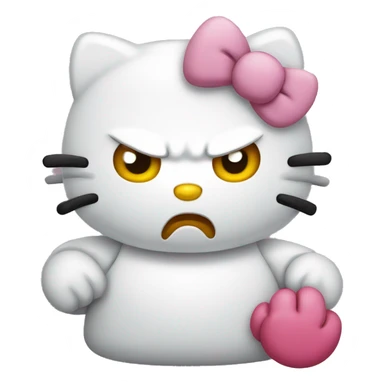 Hello kitty angry  sticker