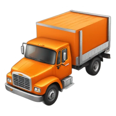 orange truck delivery sticker