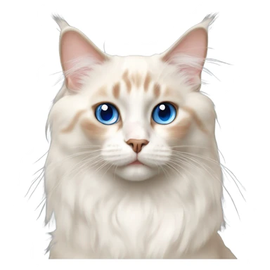 flame point ragdoll cat with blue eyes sticker