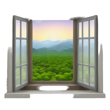 view from a window sticker