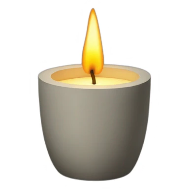 candle in a concrete vessel sticker