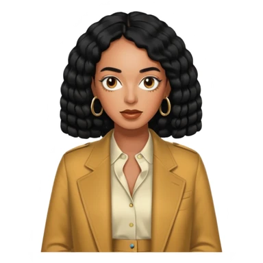 Solange Knowles with black hair sticker