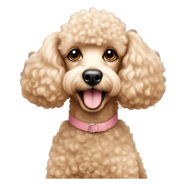 Poodle apricot  sticker