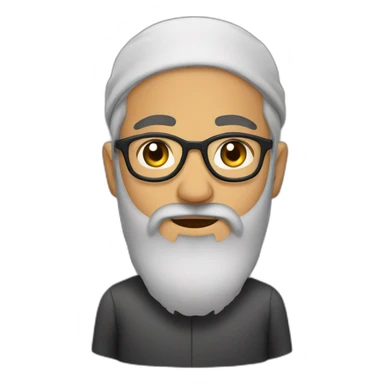 bearded muslim sticker