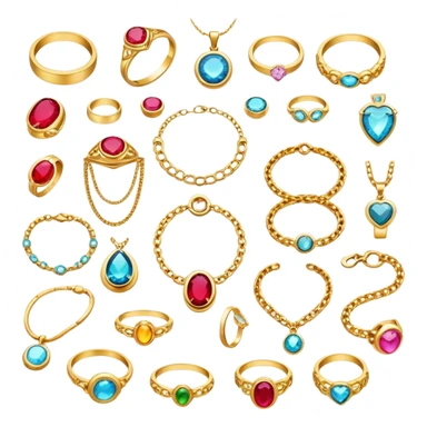 Alot of jewelry  sticker