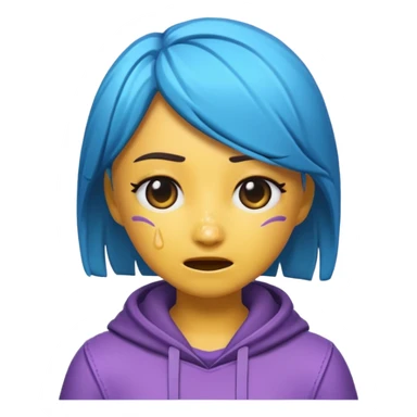 Faire un emoji à partir d'une image du skin fortnite Chani thème emote twitch fond transparent qui pleure. 
    sticker