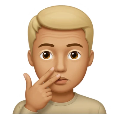 Hombre haciendo shhhh sticker