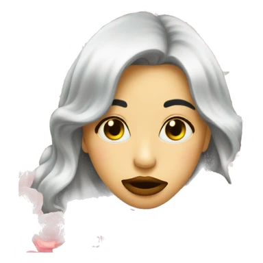 Kiss emoji with roses  sticker