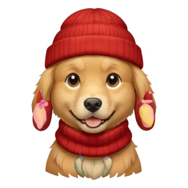 dog wearing beenie sticker