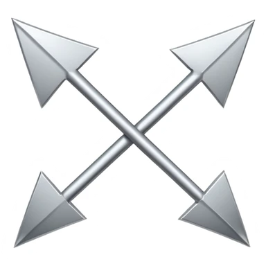 two arrows pointing in opposite directions, simple and clear sticker