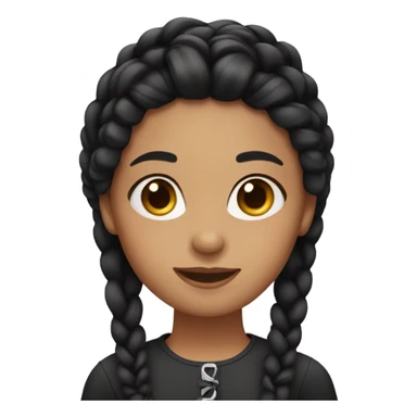 A girl with black girl braids sticker