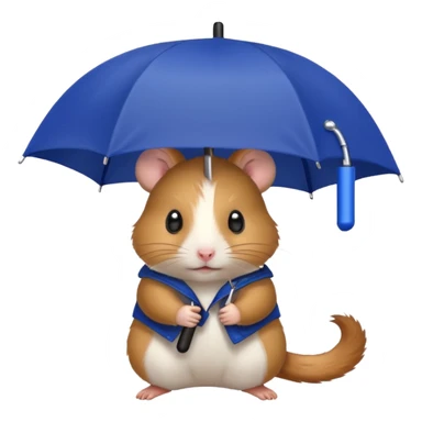 hamster holding an umbrella sticker
