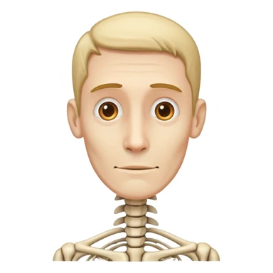 Man with long bones sticker