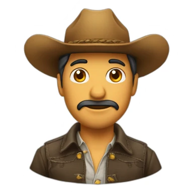 Pero con un sombrero de vaquero sticker