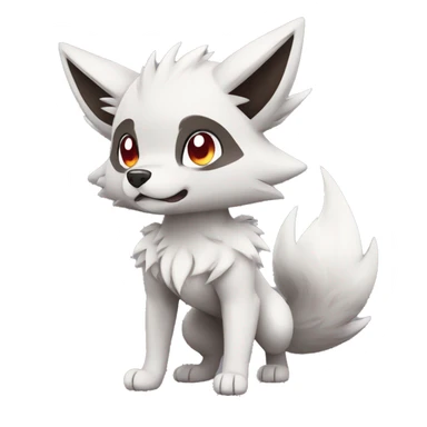 Kawaii Chibi Poochyena-Lycanroc-Pokémon Full Body sticker