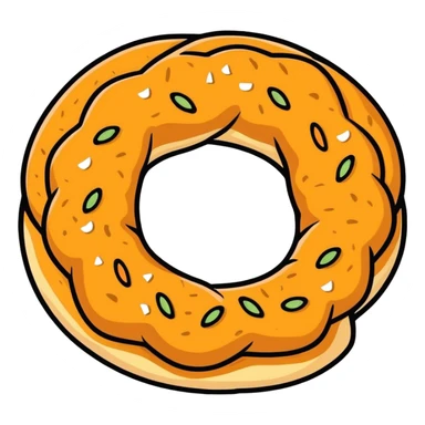 a simit, the Turkish sesame bagel sticker