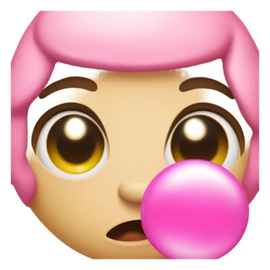 emoji blowing bubble gum  sticker