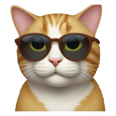 Cat with sunglasses saying “Hi Madlena” sticker