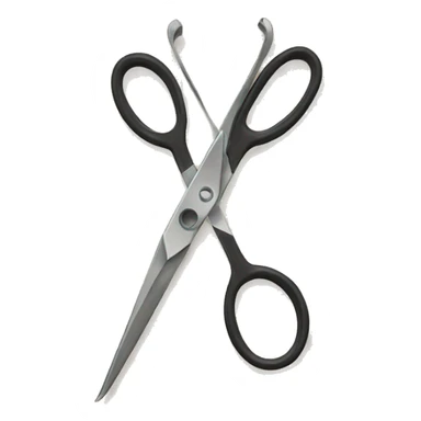 Upper case V made out of scissors  sticker