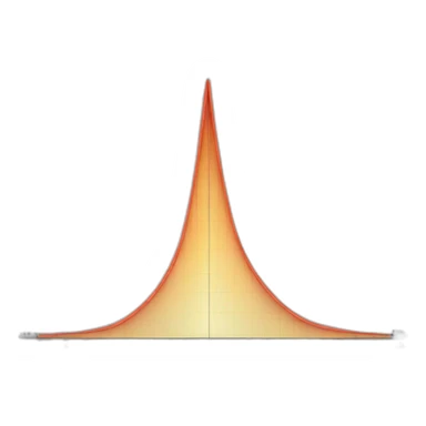 Normal distribution graph sticker