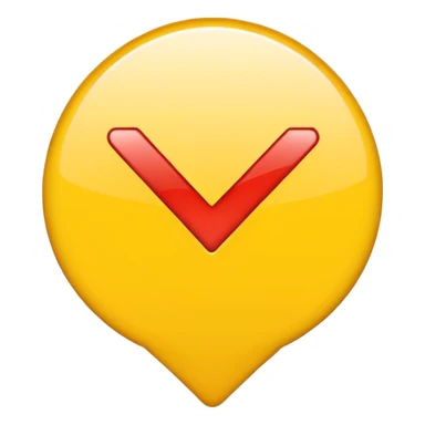 Centang kuning sticker