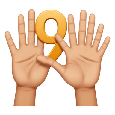 6 7 hand emote sticker