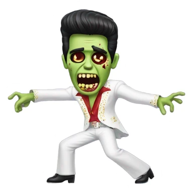 elvis zombie dancing sticker