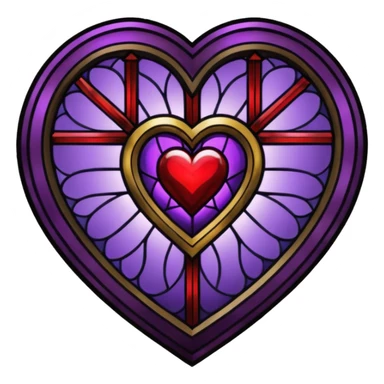 goth heart with a gothic cathedral window sticker