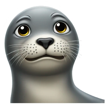 seal holding back tears sticker