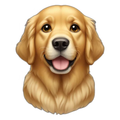 golden retriever is shitting sticker