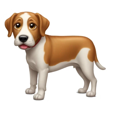 Un chien qui mange du steak  sticker