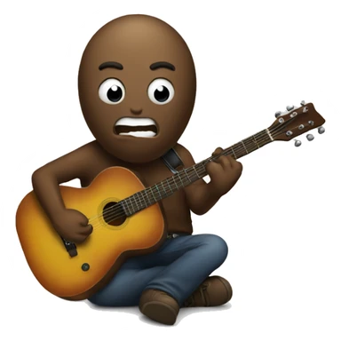 A turd playing guitar  sticker
